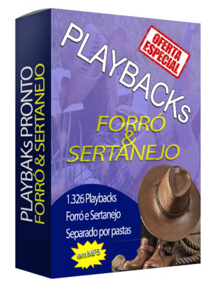 Playback Forró & Sertanejo 1300 Músicas- Pendrive 16gb