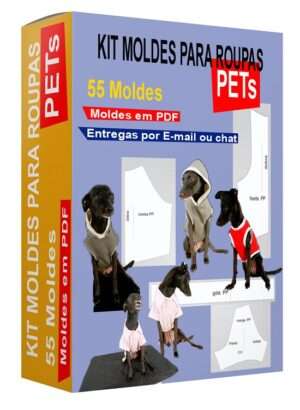 Kit 55 Moldes Roupas Pet O Mais Completo Modelagem Digital